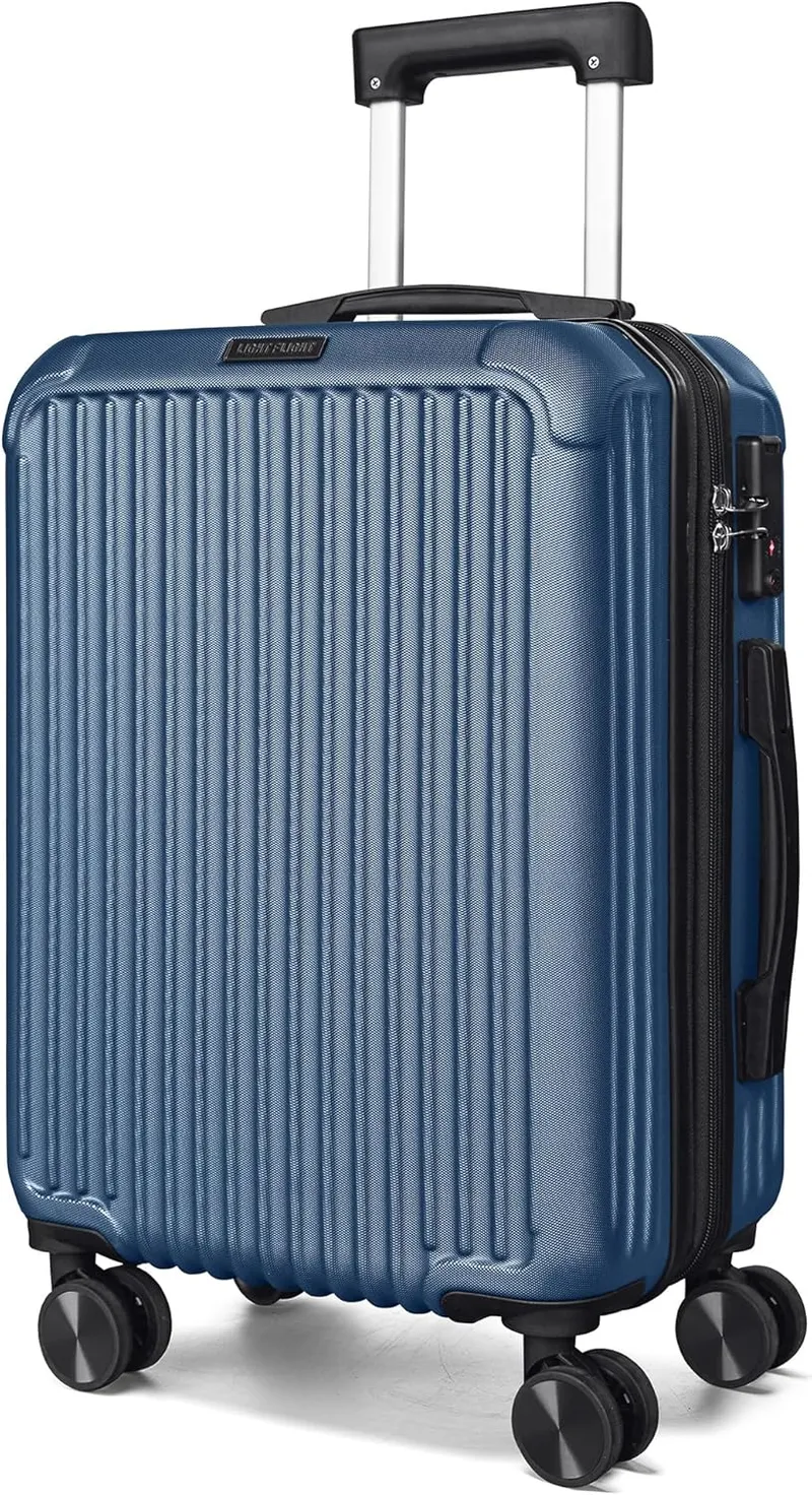 LIGHT FLIGHT Carry On Luggage 22x14x9 Airline Approved